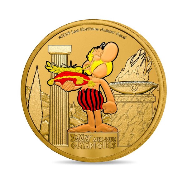 Asterix aux jeux Olympiques Podium - colorisé