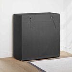 vidaXL Armoire à chaussures avec housse Gris 79x40x80 cm Tissu
