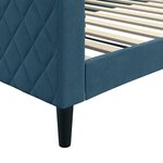 vidaXL Lit de repos sans matelas bleu 100x200 cm velours