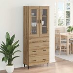 vidaXL Haut Armoire 2 Pièces Chêne artisanal Bois d'ingénierie