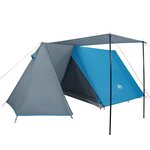 vidaXL Tente de camping 3 personnes bleu imperméable