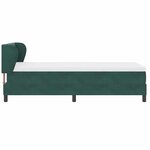 vidaXL Lit à ressorts avec tête de lit Vert foncé 90 x 200 cm Velours