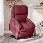 vidaXL Fauteuil inclinable électrique rouge bordeaux tissu