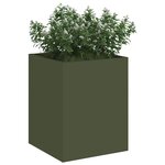 vidaXL Cache-pot de jardin Vert olive 32 x 32 x 40 cm