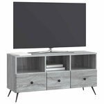 vidaXL Meuble TV Sonoma gris 102 x 34 5 x 50 cm Bois d'ingénierie