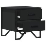 vidaXL Tables de chevet 2 Pièces noir 40x41x40 cm bois d'ingénierie