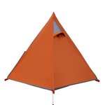 vidaXL Tente de camping à dôme 2 personnes gris et orange imperméable