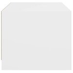 vidaXL Table basse avec portes en verre blanc 68x50x42 cm