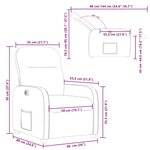 vidaXL Fauteuil inclinable électrique Vert foncé Tissu