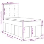 vidaXL Sommier à lattes de lit avec matelas Marron foncé 90x200 cm