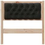 vidaXL Tête de lit Autre Marron et noir 80 cm Bois massif en pin