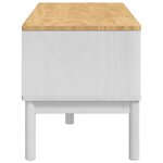 vidaXL Banc de couloir FLORO Blanc 115 x 40 x 45 cm Bois de Pin Massif