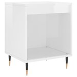 vidaXL Tables de chevet 2 Pièces blanc brillant 40x35x50 cm