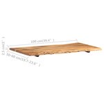 vidaXL Dessus de table Bois d'acacia massif 100x(50-60)x2 5 cm