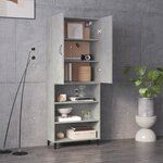 vidaXL Buffet gris béton 69 5x32 5x180 cm bois d'ingénierie