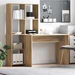 vidaXL Bureau Chêne sonoma 138.5 x 55 x 143 cm Bois d'ingénierie