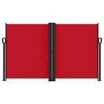 vidaXL Auvent latéral rétractable rouge 140x1200 cm
