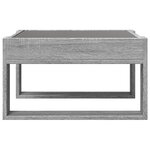 vidaXL Table basse avec LED infini sonoma gris 50x53x30 cm