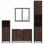 vidaXL Ensemble de meubles de salle de bain 4 Pièces chêne marron