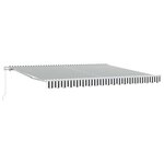 vidaXL Auvent manuel rétractable anthracite et blanc 400x300 cm