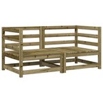 vidaXL Canapés d'angle de jardin 2 Pièces 70x70x67cm bois de pin imprégné