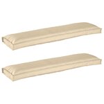 vidaXL Set de coussins de palette 2 Pièces Beige 150 x 40 x 8 cm
