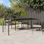 vidaXL Table de jardin pour repas Gris 250 x 100 x 75 cm Poly rotin