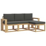 vidaXL Ensemble de canapés d'extérieur 4 pc