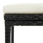 vidaXL Ensemble de bar de jardin 9 Pièces et coussins Résine tressée Noir