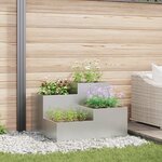 Jardinier vidaXL 100x100x60 cm en acier galvanisé