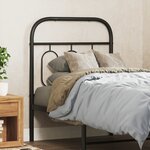 vidaXL Tête de lit métal noir 75 cm