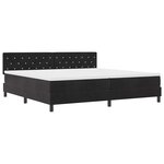 vidaXL Lit à ressorts avec tête de lit Noir 200 x 200 cm Velours