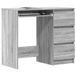 vidaXL Bureau Sonoma gris 90x45x76 cm Bois d'ingénierie