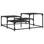 vidaXL Table basse noir 87 5x87 5x40 cm bois d'ingénierie