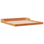 vidaXL Cadre de lit Marron cire 200 x 220 cm Bois massif en pin