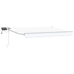vidaXL Store rétractable manuel avec LEDs Blanc 3 x 2 5 m