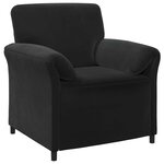 vidaXL Canapé 1 place Noir 88 x 83 x 95 cm Velours