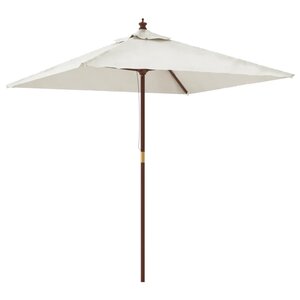 vidaXL Parasol de jardin avec mât en bois sable 198x198x231 cm