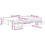 vidaXL Cadre de lit avec rangement Chêne sonoma 160 x 200 cm