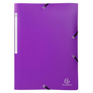 Chemise À Élastiques 3 Rabats Pp Opak - A4 - Violet - X 50 - Exacompta
