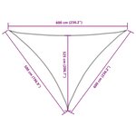 vidaXL Voile parasol tissu oxford triangulaire 5x6x6 m vert foncé