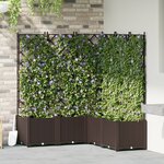 vidaXL Jardinier avec treillis 5 pièces Marron 120x120x143 cm