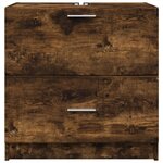vidaXL Meuble d'évier chêne fumé 59x37x59 cm bois d'ingénierie
