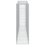 vidaXL Paniers à gabions arqués 7 Pièces 400x50x160/180 cm fer galvanisé