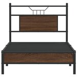vidaXL Cadre de lit sans matelas chêne marron 90x200cm bois ingénierie