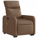 vidaXL Fauteuil de massage inclinable Marron Tissu