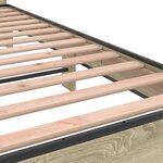 vidaXL Cadre de lit sans matelas chêne sonoma 75x190 cm