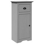 vidaXL Meubles de salle de bain 3 Pièces BODO gris bois de pin massif