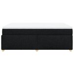 vidaXL Sommier à lattes de lit avec matelas Noir 160x200 cm Tissu