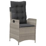 vidaXL Ensemble à manger de jardin et coussins 7 Pièces gris clair rotin